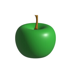 3d green apple