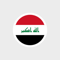 Flag of Iraq. Iraqi tricolor flag with Muslim inscription. State symbol of the Republic of Iraq.