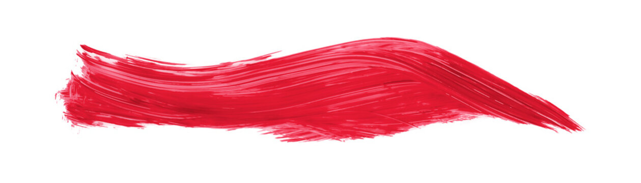 Ruddy brush isolated on transparent background, Scarlet Sage red brush, png