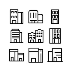 Obraz premium building icon or logo isolated sign symbol vector illustration - high quality black style vector icons 