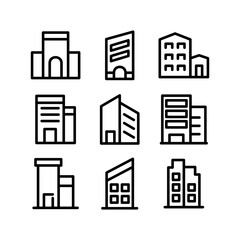 Obraz premium building icon or logo isolated sign symbol vector illustration - high quality black style vector icons 