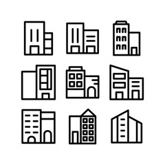 Obraz premium building icon or logo isolated sign symbol vector illustration - high quality black style vector icons 