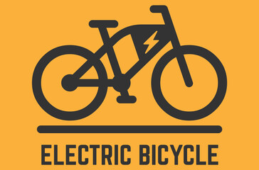 electric bike logo with inscription