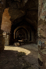 Picture of The Feroz Shah Kotla or Kotla was a fortress built circa 1354 by Feroz Shah Tughlaq to house his version of Delhi city called Firozabad. February 8, 2023. Vikram Nagar, Delhi, India. 