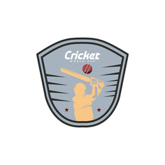 Cricket Logo emblem, cricket team, Cricket club logo design with crossed sticks