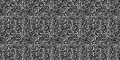 background with pattern of rounded lines forming black circles on a white background