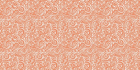 background with pattern of rounded lines forming orange circles on a white background
