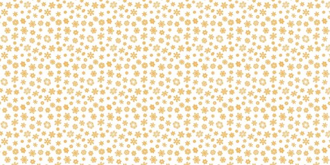 background with orange snowflake pattern on a white background