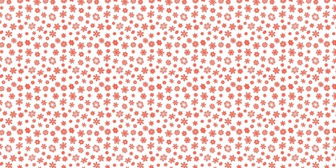 background with red snowflake pattern on a white background