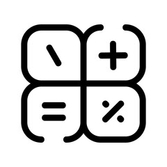 calculator icon or logo isolated sign symbol vector illustration - high quality black style vector icons
