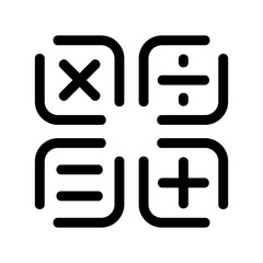 calculator icon or logo isolated sign symbol vector illustration - high quality black style vector icons
