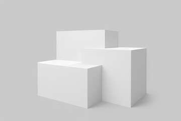 3d Product podium isolated white background