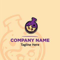 chemical bottle logo simple icon design illustration