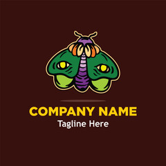 moth logo simple icon design illustration
