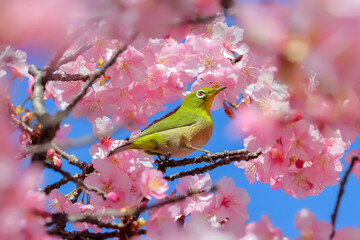 メジロと桜 
