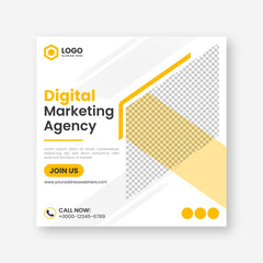 Digital marketing agency Instagram posts and social media banner template design