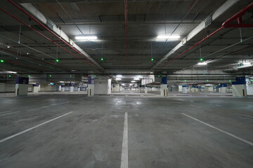 Car park under Bang Sue Central Station, Bangkok, Thailand, taken on 23 Feb 2023.