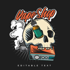 vintage vape vector illustration