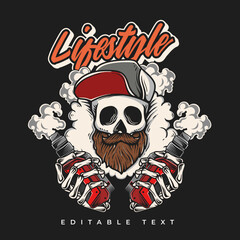 vintage vape vector illustration