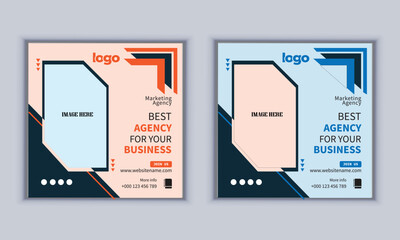 Digital marketing agency social media design  template