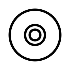 CD icon, outline style