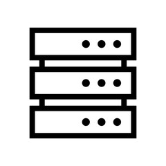 Server icon, outline style