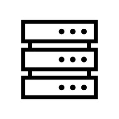 Server icon, outline style