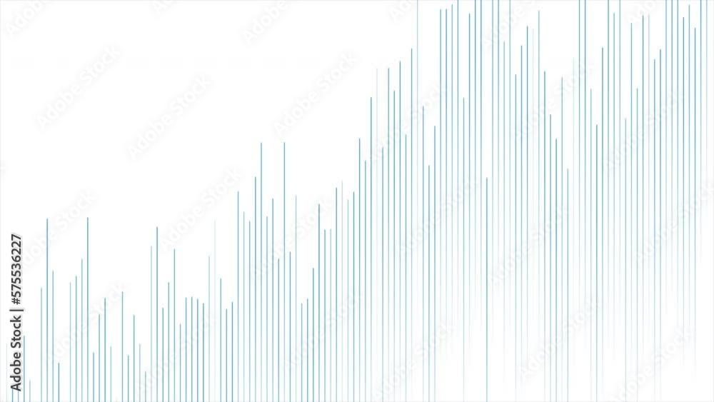 Poster abstract blue growing financial linear graph chart background. seamless looping lines tech motion de