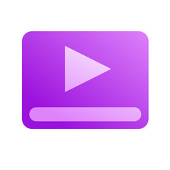 Media icon, colorful gradient style