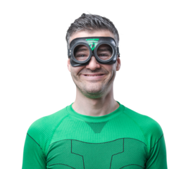 Cheerful superhero