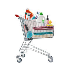Shopping cart full of household products and accessories © stokkete