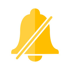 Notification bell icons isolate on transparent background.	