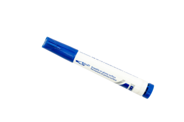 Blue marker isolated on white background