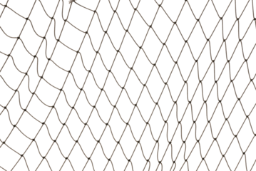 Football or tennis net. Rope mesh on a white background close-up
