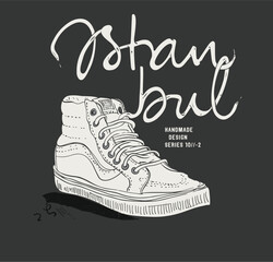 shoes illustration and type for print