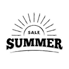 sale summer brush isolated on white background, vector illustration.