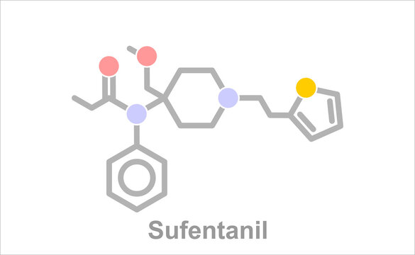 Simplified formula icon of sufentanil.