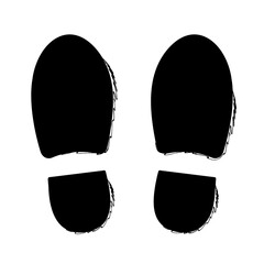 shoe track brush isolated on white background, vector illustration.