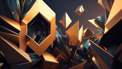 Abstract background of geometric shapes, evoking futuristic and modern vibes