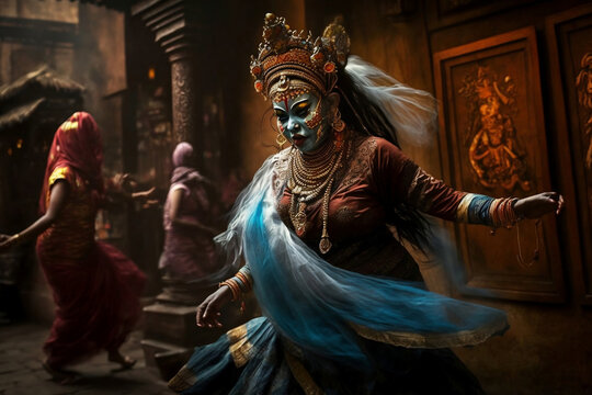 Bali's Enchanting Dance Performance: A Generative AI Journey through the Beauty of Balinese Dance by an Indonesian Girl in Traditional Costume