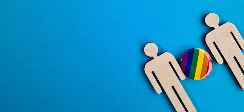 Advertising banner and evolution of gender identity place for text