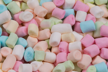 Colorful marshmallows as background