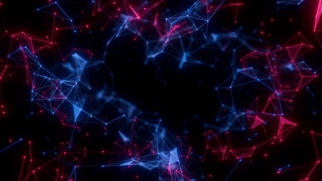 blue red copy space title background video