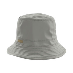 Grey bucket hat isolated, mockup template. Grey bucket hat. Design template. Mock-up for branding and advertise isolated on transparent background.	