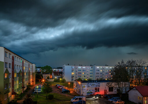 Storm Clouds Over City