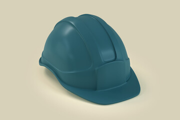 Fototapeta premium Isolated Green Helmet Illustration. 3d rendering
