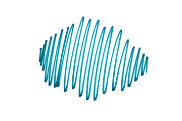 Doodle drawn on a white isolated background with a bright marker.	