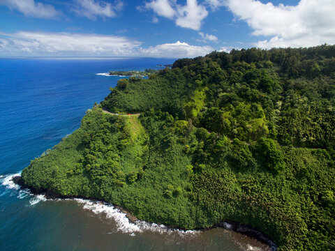 Aerial View Of Hawaiian Coastline