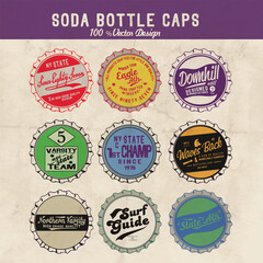 vintage label and badge for print