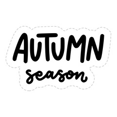 autumn season Lettering Sticker. Autumn Lettering Stickers